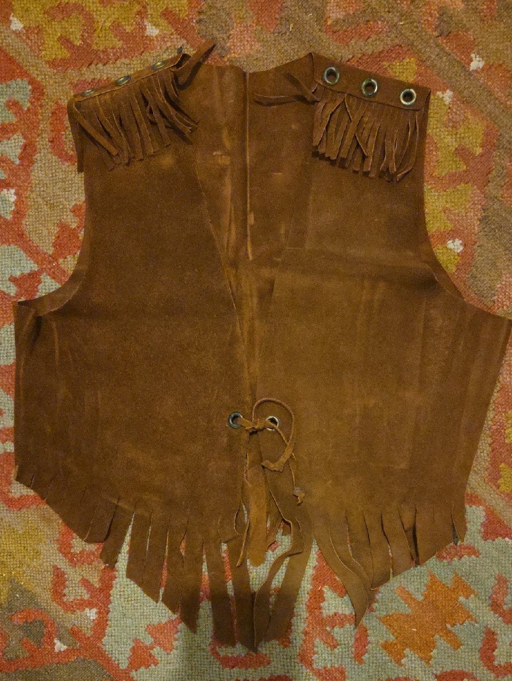 Vintage Brown Suede Fringe Vest